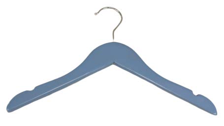 Pillowtex Children's Wood Top Clothes Hangers - Set of 20 Blue Hangers