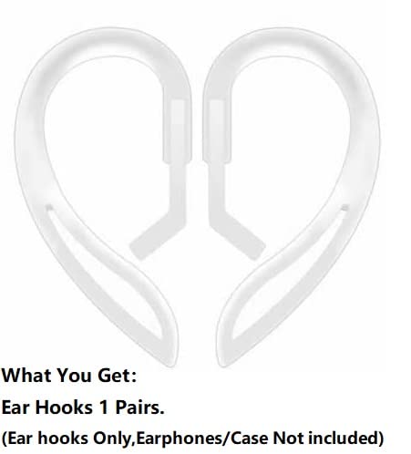 JNSA Air Pods Pro 2 Ear Hook [Compatible with AirPods Pro 2/1 & AirPods3/2/1] [Comfort][Lightweight][Anti Slip , Anti Drop , Anti Lost] AirPod EarHooks Clear