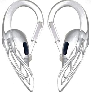 JNSA Air Pods Pro 2 Ear Hook [Compatible with AirPods Pro 2/1 & AirPods3/2/1] [Comfort][Lightweight][Anti Slip , Anti Drop , Anti Lost] AirPod EarHooks Clear