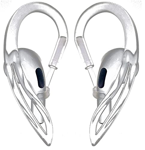 JNSA Air Pods Pro 2 Ear Hook [Compatible with AirPods Pro 2/1 & AirPods3/2/1] [Comfort][Lightweight][Anti Slip , Anti Drop , Anti Lost] AirPod EarHooks Clear