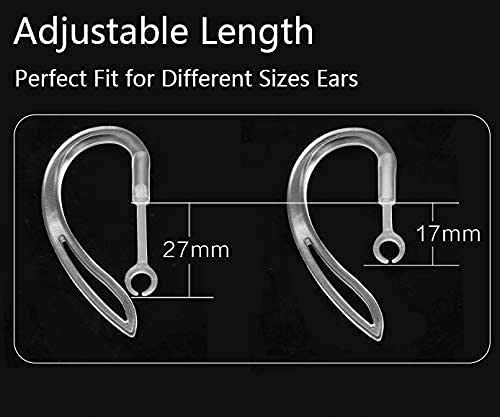 JNSA Air Pods Pro 2 Ear Hook [Compatible with AirPods Pro 2/1 & AirPods3/2/1] [Comfort][Lightweight][Anti Slip , Anti Drop , Anti Lost] AirPod EarHooks Clear