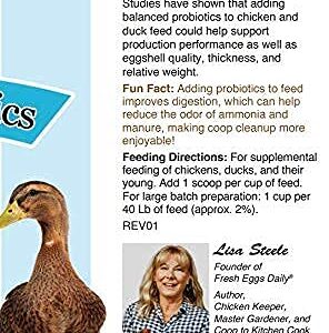 FRESH EGGS DAILY Poultry Probiotics Feed Supplement Vitamins for Backyard Chickens and Ducks 6LB