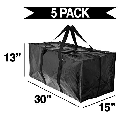 BAG-THAT! 5 Moving Bags Heavy Duty Extra Large Stronger Handles Wrap Storage Bags Totes for Storage Packing Bags Moving Supplies Storage Boxes Storage totes Moving Boxes Packing Supplies Packing Box