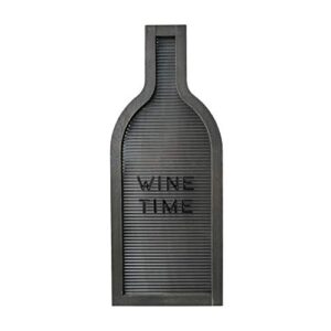 prinz bar decorative light up wine bottle cork holder letter box, black/brown
