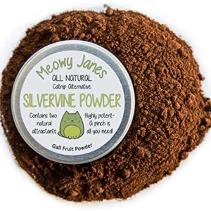 Meowy Janes Silver Vine for Cats - 45 Grams of Powder - All Natural Catnip Alternative