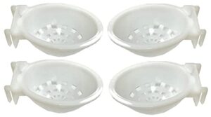 lot of 4 plastic nest pans with cage hook for bird canary finch aviary lovebird budgie parakeet