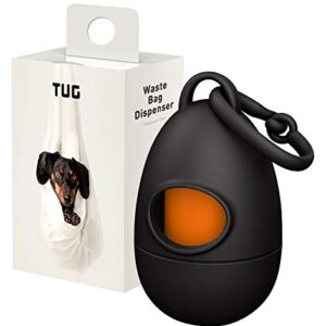 TUG Dog Waste Bag Dispenser with Dog Poop Bags, 15 Bags Per Roll, With Black Dispenser