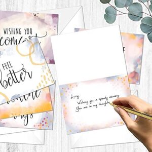 Canopy Street Simple Sentiments Greeting Cards / 25 Encouragement Note Card Pack With White Envelopes / 5 Thoughtful Designs / 5"x 7" Sympathy Thinking Of You Cards