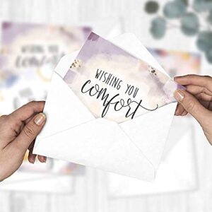 Canopy Street Simple Sentiments Greeting Cards / 25 Encouragement Note Card Pack With White Envelopes / 5 Thoughtful Designs / 5"x 7" Sympathy Thinking Of You Cards