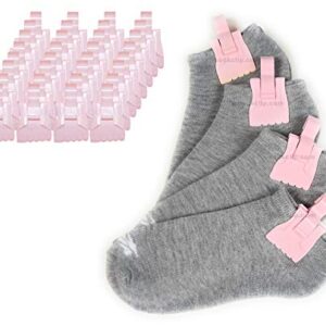 The Amazing Sock Clip Sock Holder, 32 Clips, Baby Pink, Made in U.S.A.