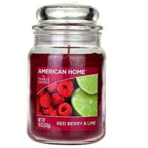 yankee candle 420390 scented fragrance candles american home collection luxury classic large 19oz glass jar 538g[red berry & lime], youth 11-13