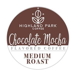 highland park coffee single serve coffee pods, chocolate mocha, chocolate mocha, 80.0 count