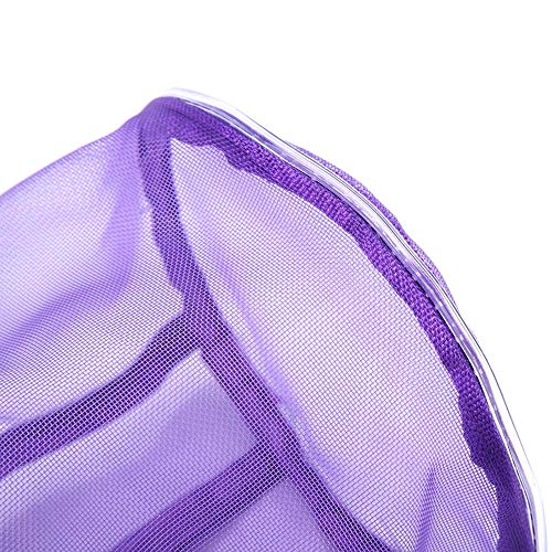 Mesh Bag Yarn Knitting Bags Holder Storage Organizer with High Capacity for Crochet Hooks Knitting Needles Project Supplies(L-Purple)