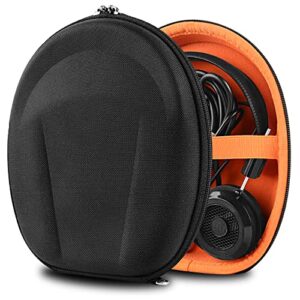 geekria shield case compatible with grado sr80, sr325e, sr80e, sr80i, sr60, sr60i, sr60e, rs2, rs1 headphones, replacement protective hard shell travel carrying bag with cable storage (black)
