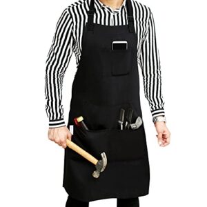ruvanti professional grade durable extra large xxl men/women aprons for cooking bbq work chef