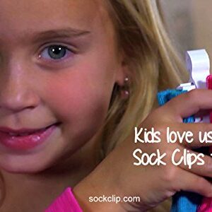 The Amazing Sock Clip Sock Holder, 32 Clips, Baby Blue, Made in U.S.A.