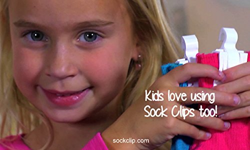 The Amazing Sock Clip Sock Holder, 32 Clips, Baby Blue, Made in U.S.A.