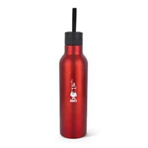 bialetti - stainless-steel water bottle 25oz: double-layered vacuum insulated, keeps drink cold for 24 hours and hot for 12 hours, red