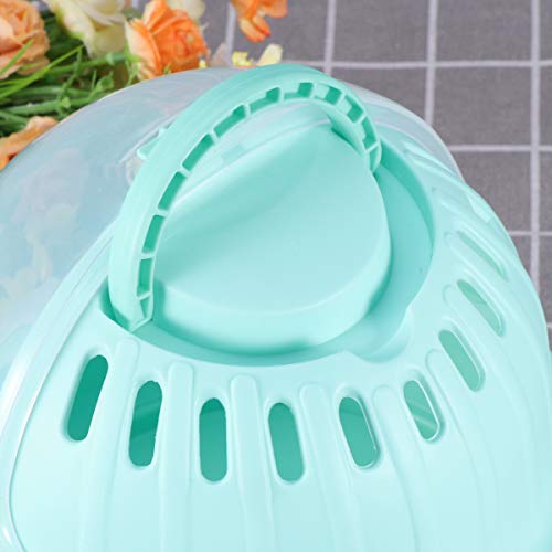 POPETPOP Portable Hamster Cage-Transparent Plastic Small Animal Carrier Fully-Equipped Accessories for Syrian Hamster Gerbil Rat Mouse Squirrel Rodent Travel Carrier-Green