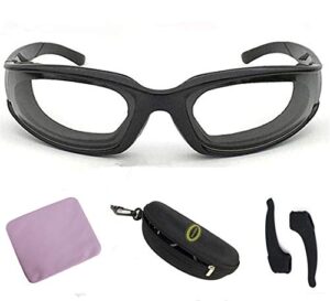 shenghang onion goggles tear free saftey glasses for kitchen。anti-tear, dustproof, anti-fog, windproof。 (black)