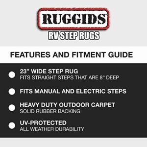 Prest-O-Fit 3-Pack 2-4122 Ruggids RV Step Rug Black Granite 23 in. Wide - 811602