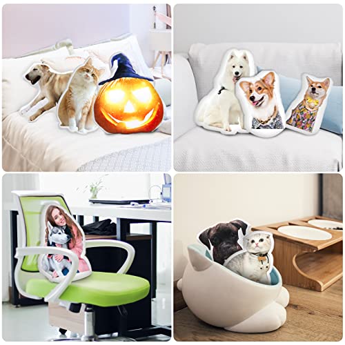 Customized Pillow - Duplex Printing Shape Photo Pillow with Pet, Idol, Face, Throw Pillow - Personalized Photo Gifts for Birthday/Mother's/Father's Day (16inches)