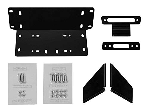 SuperATV Winch Mounting Plate for 2014+ Kawasaki Teryx/Teryx 4 | 2021 Teryx S / 4 S | Compatible with Many OEM and Aftermarket Winches | UV-Resistant Powder Coating | Heavy-Duty Steel Plating