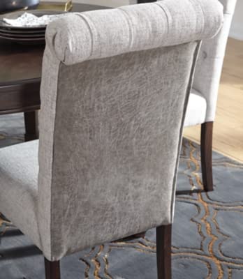 Signature Design by Ashley Adinton Classic Upholstered Dining Chair, 2 Count, Light Gray