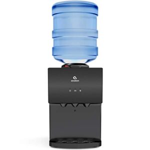 avalon a11blk 3 temperature top loading countertop water cooler dispenser with child safety lock. ul/energy star approved-black stainless steel