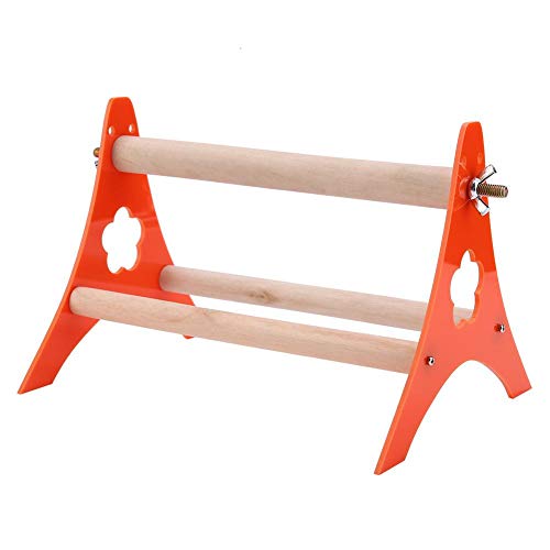 Sheens Bird Triangle Perch Wooden Training Interactive Stand Triangle Ladder Acrylic Pet Toys for Small Birds Parrot Parakeet Cockatiel Cockatoo Conure Lovebird