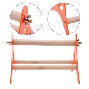 Sheens Bird Triangle Perch Wooden Training Interactive Stand Triangle Ladder Acrylic Pet Toys for Small Birds Parrot Parakeet Cockatiel Cockatoo Conure Lovebird