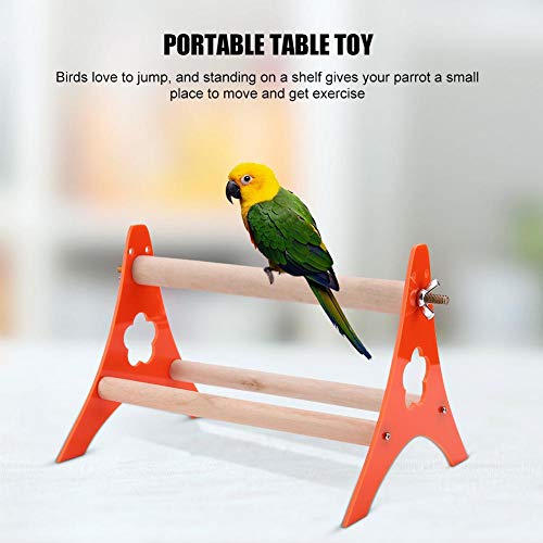 Sheens Bird Triangle Perch Wooden Training Interactive Stand Triangle Ladder Acrylic Pet Toys for Small Birds Parrot Parakeet Cockatiel Cockatoo Conure Lovebird