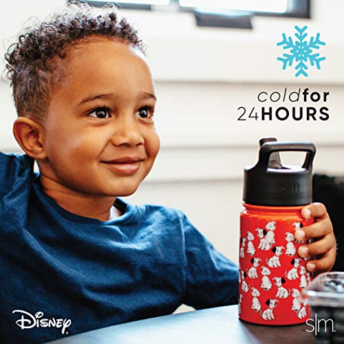 Simple Modern Disney Mickey Mouse Toddler Water Bottle with Straw Lid | Reusable Insulated Stainless Steel Kids Cup | Summit Collection | 10oz, Mickey Mouse Retro