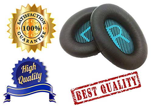 Headphone Replacement Ear Pads by AvimaBasics – Premium Cover Pads Compatible with Bose Quiet Comfort QC2 QC15 QC25 QC35 SoundLink SoundTrue Around Ear II AE2 Headphone - Clear Sound (1 Pack Black)