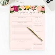 Bliss Collections Daily Planner, Blush Floral, Calendar, Organizer, Scheduler, Productivity Tracker, Meal Prep, Organize Tasks, Goals, Notes, To-Do Lists, 8.5"x11" Undated Tear-Off Sheets (50 Sheets)