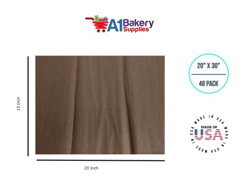 1 X Chocolate 20 inches x 30 inches Tissue Paper 48 Sheets Premium Quality Gift wrap Paper