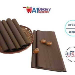 1 X Chocolate 20 inches x 30 inches Tissue Paper 48 Sheets Premium Quality Gift wrap Paper
