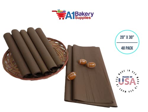 1 X Chocolate 20 inches x 30 inches Tissue Paper 48 Sheets Premium Quality Gift wrap Paper