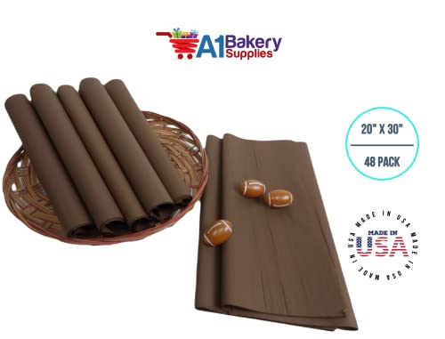 1 X Chocolate 20 inches x 30 inches Tissue Paper 48 Sheets Premium Quality Gift wrap Paper