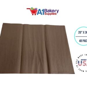 1 X Chocolate 20 inches x 30 inches Tissue Paper 48 Sheets Premium Quality Gift wrap Paper