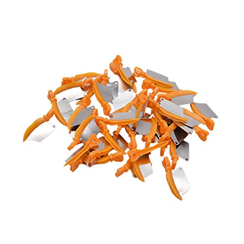 Angzhili 40 Pcs/Box Dental Wedge Knife Teeth Interproximal Plastic Wedge (Orange)