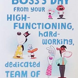 Greeting Card Happy Boss's Day Funny from Your Hard-Working Dedicated Team of Professionals - Group