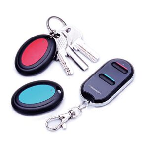 vodeson key finder locator,wireless key tracker,remote finder tracking device,easy to use,perfect for seniors,tracker tags for car keys,phones,wallet,tv remote control, batteries included