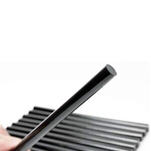 Black Hot Melt Glue Stick Strips Baffo 20 Pcs High Adhesive Hot Glue Gun Sticks for Car Audio DIY Art Craft Home Office Project Craftwork Fix & Repairs Diameter 0.28 inch Length 7.87 inch