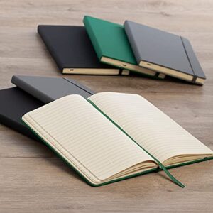 Simply Genius A5 Notebooks for Work, Travel, Business, School & More - College Ruled Notebook - Hardcover Journals for Women & Men - Lined Books with 192 pages, 5.7" x 8.4"(Black, 4 Pack)