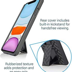 Aduro Combo Case & Holster for iPhone 11, Slim Shell & Swivel Belt Clip Holster, with Built-in Kickstand for Apple iPhone