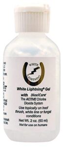grand circuit 2 oz white lightning gel dioxicare hoof thrush white line fungal conditions horses pigs cattle