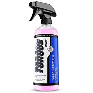 torque detail ceramic waterless wash & quick detailer - anti-static waterless car wash & quick detailer - super high gloss formula, enhances shine of top coat wax or ceramic coating (16 fl. oz)