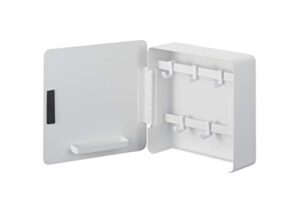 yamazaki home square magnetic cabinet-keychain holder organizer | steel | key storage, one size, white