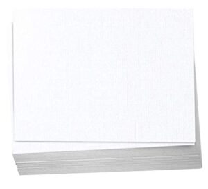 hamilco 5x7 white linen textured cardstock paper blank index cards flat card stock 80lb cover – 50 pack